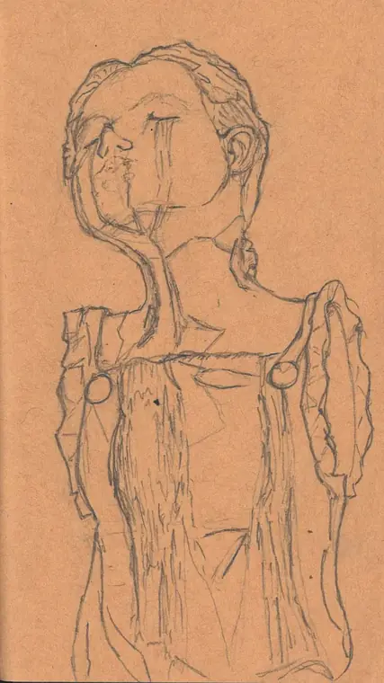 Figure study — pencil on toned paper