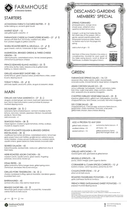 Farmhouse at Descanso Gardens — Main menu